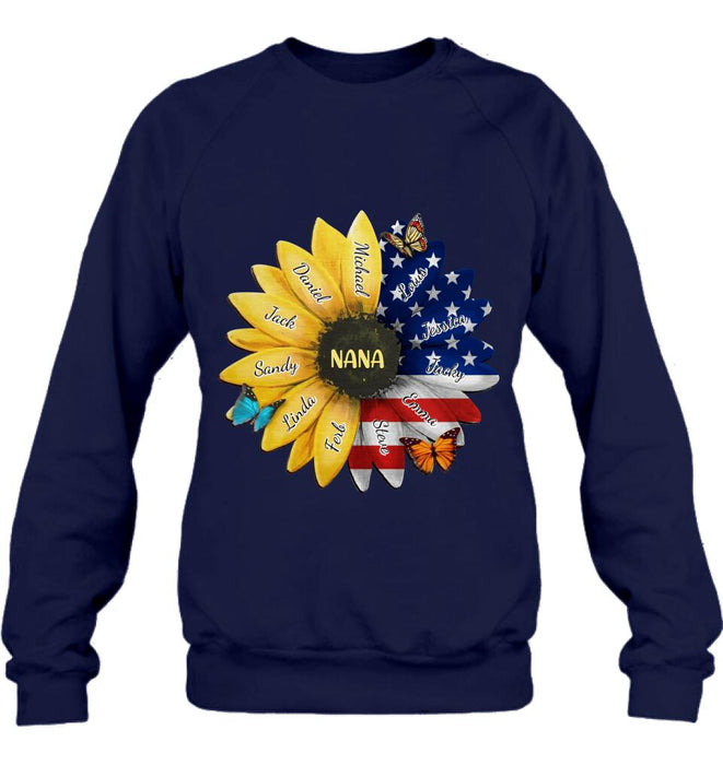 Personalized Sunflower Shirt - Up to 12 People - Independence Day Gift For Family