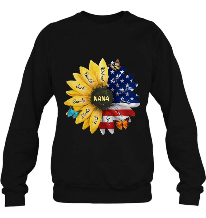 Personalized Sunflower Shirt - Up to 12 People - Independence Day Gift For Family