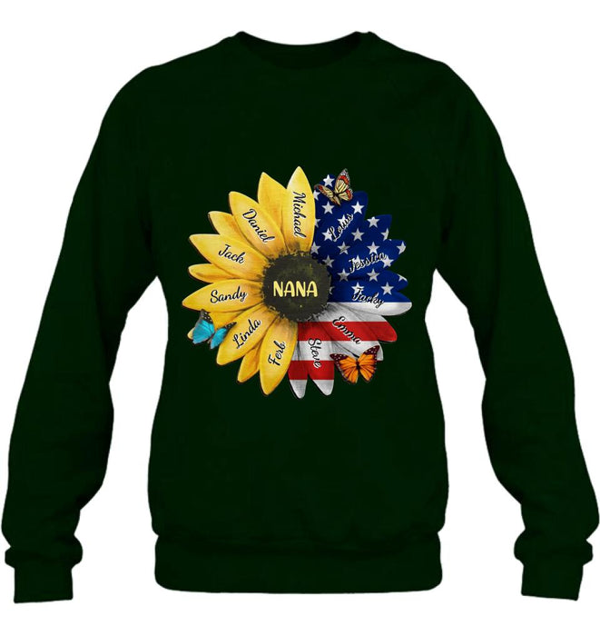 Personalized Sunflower Shirt - Up to 12 People - Independence Day Gift For Family