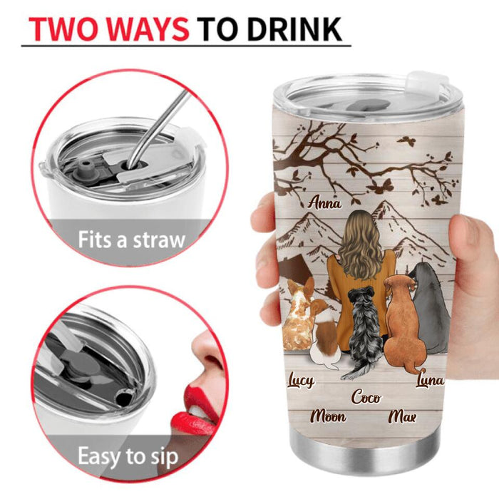 Custom Personalized Pet Mom/ Dad Tumbler - Gift Idea For Pet Lover with up to 5 Pets - You Are My Sanity