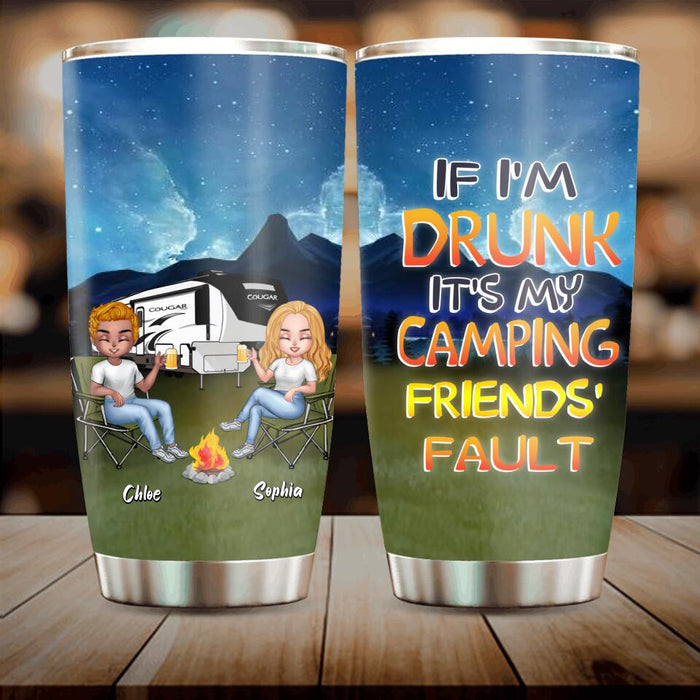Personalized Camping Friends Tumbler - Up to 7 People - Gift Idea For Friends/Camping Lover - Life Is Better When You're Camping With Friends