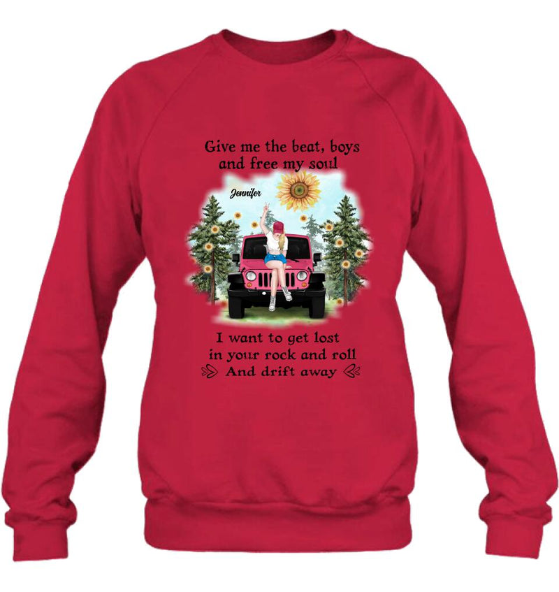 Personalized Off-road Girl Unisex/Sweatshirt/Hoodie/Long Sleeve - Gift For Best Friend - I Want To Get Lost In Your Rock And Roll