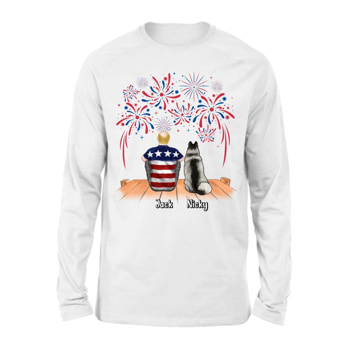 Personalized Independence Day Shirt - Family With Up to 4 Dogs/Cats - Gift Idea For Independence Day/Family/Dog/Cat Lover