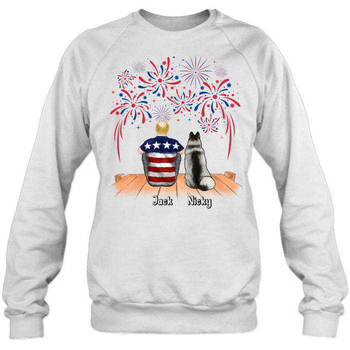 Personalized Independence Day Shirt - Family With Up to 4 Dogs/Cats - Gift Idea For Independence Day/Family/Dog/Cat Lover