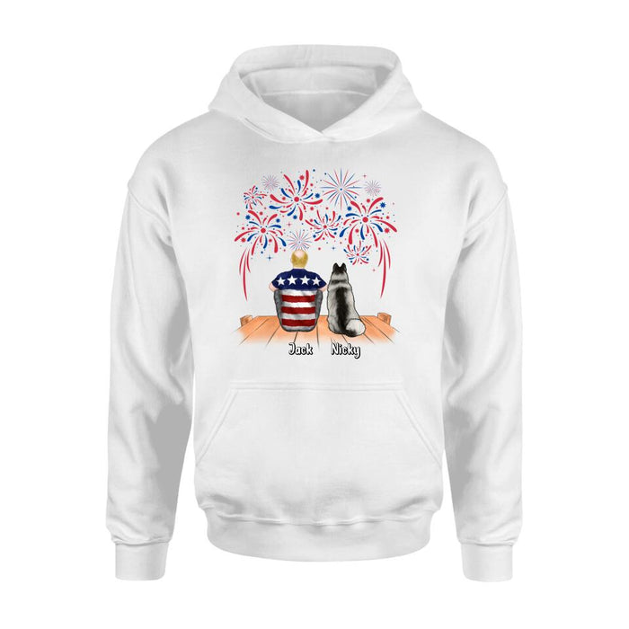 Personalized Independence Day Shirt - Family With Up to 4 Dogs/Cats - Gift Idea For Independence Day/Family/Dog/Cat Lover