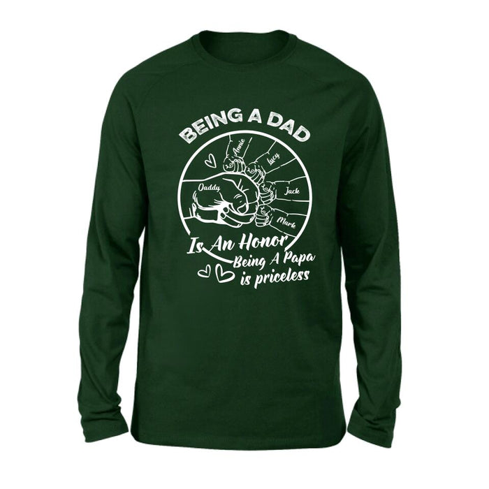 Personalized Happy Father's Day Shirt - Gift Idea From Daughter/Son To Dad - Being A Dad Is An Honor