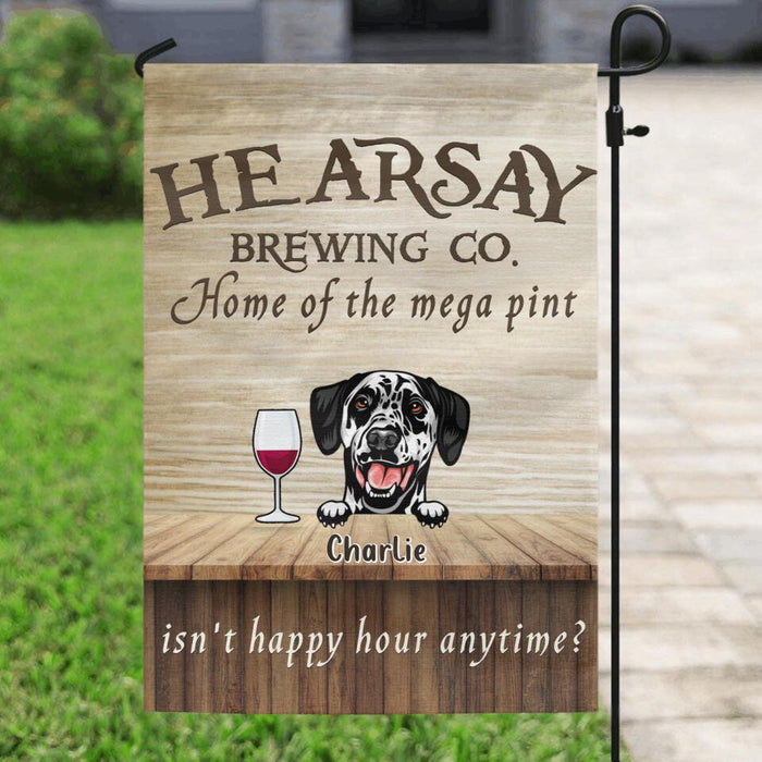 Personalized Dogs Flag Sign - Gift For Dog Lover - Hearsay Brewing co. Home Of The Mega Pint