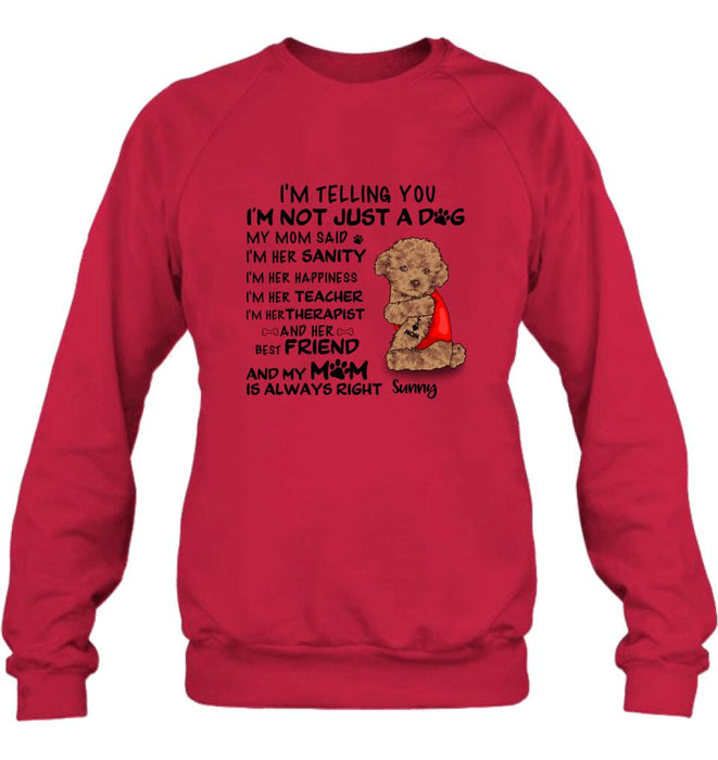 Personalized Dog Shirt - Best Gift For Dog Lovers - I'm Not Just A Dog