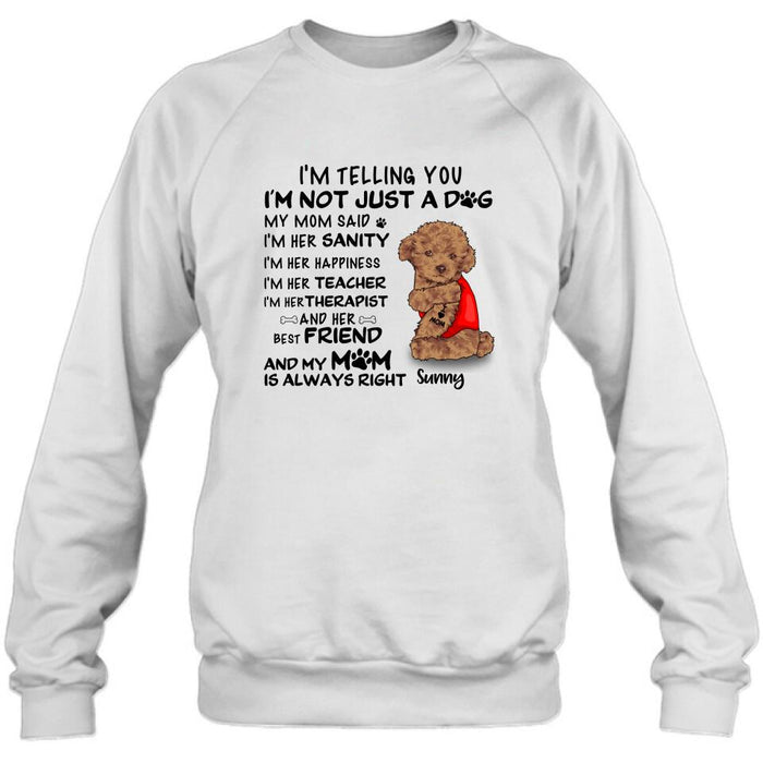 Personalized Dog Shirt - Best Gift For Dog Lovers - I'm Not Just A Dog