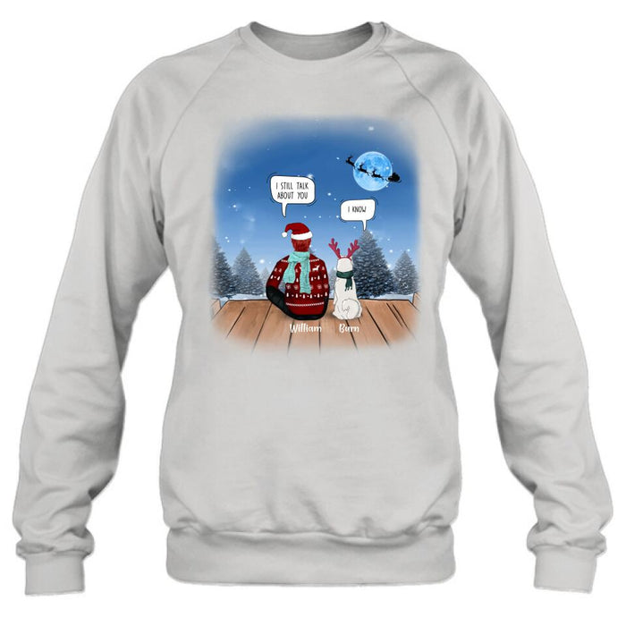 Personalized Memorial Pet T-Shirt/Sweatshirt/Hoodie - Couple/Adult With Up to 6 Pets - Best Christmas Gift For Cat/Dog Lover