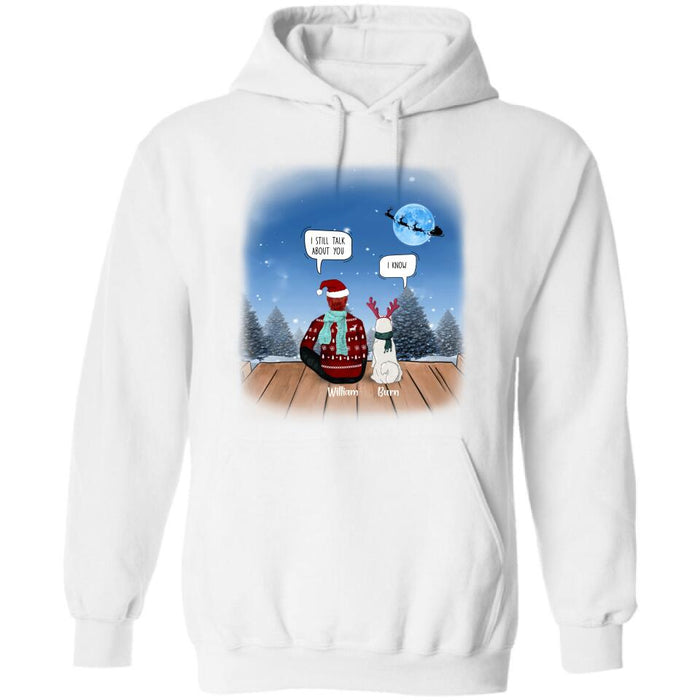 Personalized Memorial Pet T-Shirt/Sweatshirt/Hoodie - Couple/Adult With Up to 6 Pets - Best Christmas Gift For Cat/Dog Lover