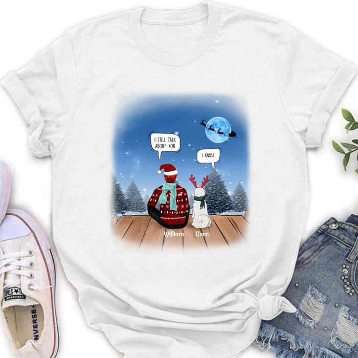 Personalized Memorial Pet T-Shirt/Sweatshirt/Hoodie - Couple/Adult With Up to 6 Pets - Best Christmas Gift For Cat/Dog Lover