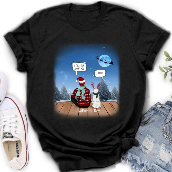 Personalized Memorial Pet T-Shirt/Sweatshirt/Hoodie - Couple/Adult With Up to 6 Pets - Best Christmas Gift For Cat/Dog Lover