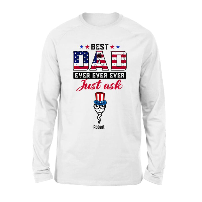 Personalized Father Shirt - Up to 7 Sperms - Gift Idea For Independence Day/Father's Day