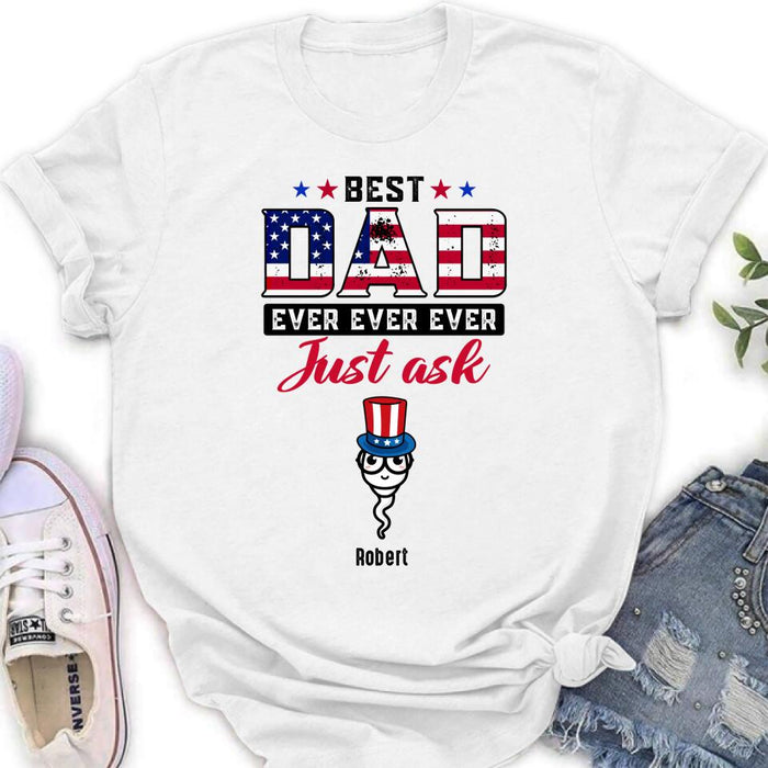 Personalized Father Shirt - Up to 7 Sperms - Gift Idea For Independence Day/Father's Day