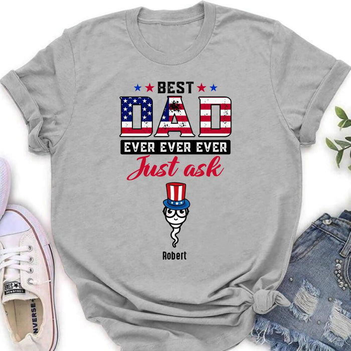 Personalized Father Shirt - Up to 7 Sperms - Gift Idea For Independence Day/Father's Day