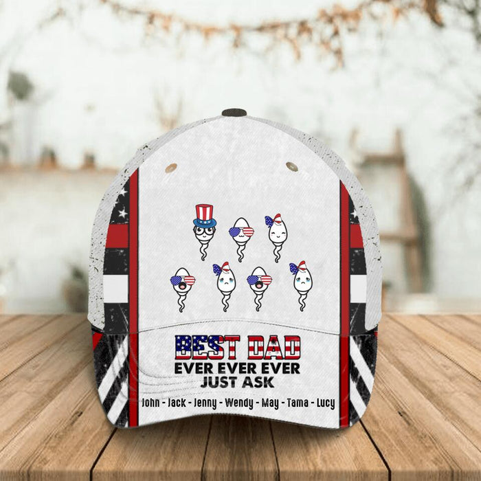 Personalized Father Classic Cap - Up to 7 Sperms - Gift Idea For Independence Day/Father's Day