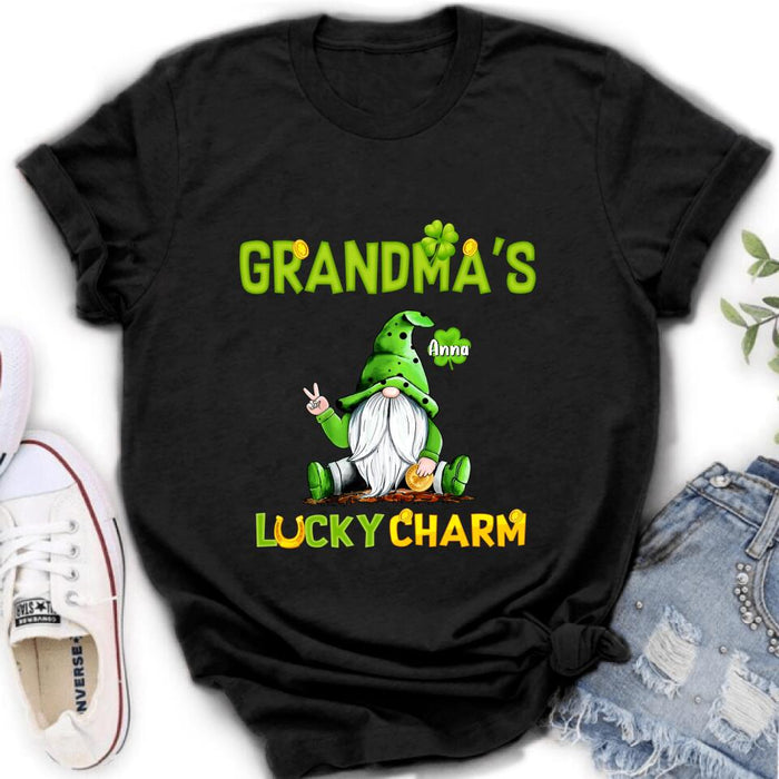 Personalized Shirt/Hoodie/Sweatshirt - Gift for Grandmother - Grandma's Lucky Charms - Up to 6 Grandkids