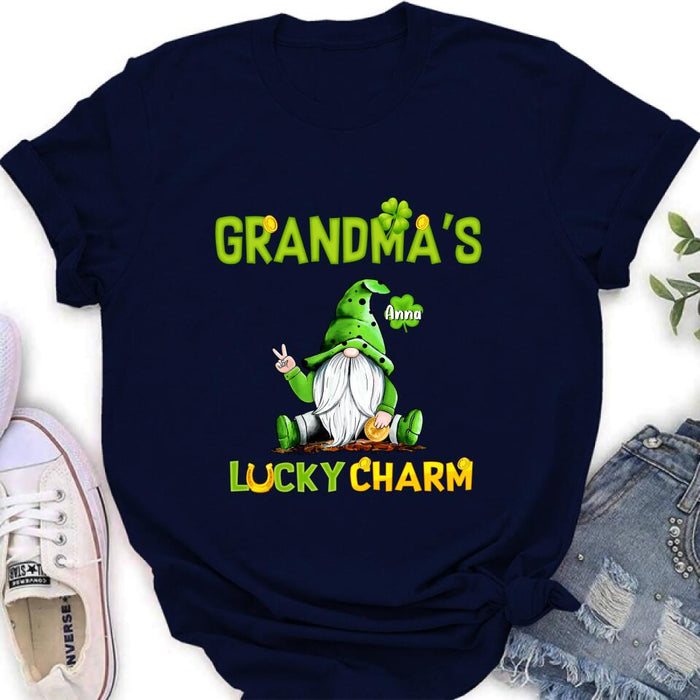Personalized Shirt/Hoodie/Sweatshirt - Gift for Grandmother - Grandma's Lucky Charms - Up to 6 Grandkids