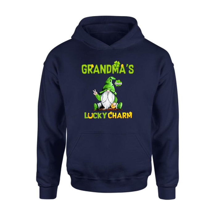 Personalized Shirt/Hoodie/Sweatshirt - Gift for Grandmother - Grandma's Lucky Charms - Up to 6 Grandkids