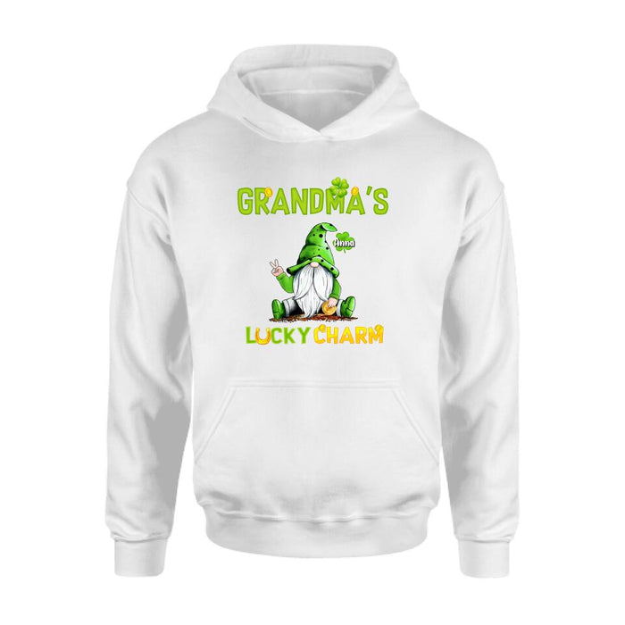 Personalized Shirt/Hoodie/Sweatshirt - Gift for Grandmother - Grandma's Lucky Charms - Up to 6 Grandkids