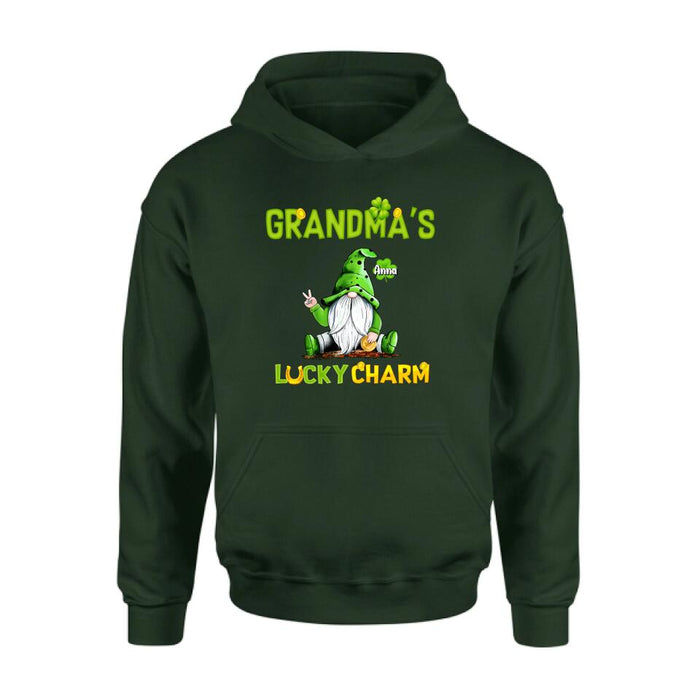 Personalized Shirt/Hoodie/Sweatshirt - Gift for Grandmother - Grandma's Lucky Charms - Up to 6 Grandkids