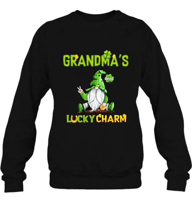 Personalized Shirt/Hoodie/Sweatshirt - Gift for Grandmother - Grandma's Lucky Charms - Up to 6 Grandkids
