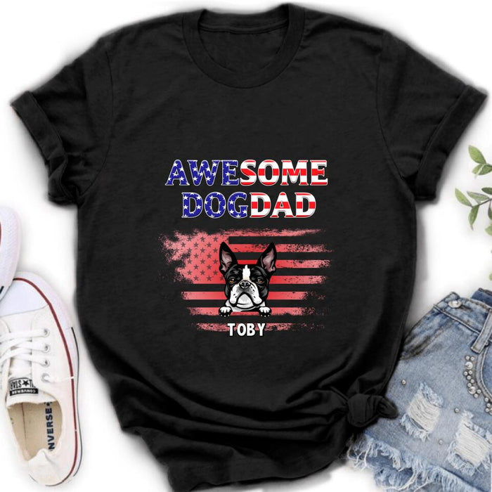 Personalized Dog Dad Shirt/Hoodie - Gift Idea For Father's Day/Dog Lovers - Up To 6 Dogs - Awesome Dog Dad