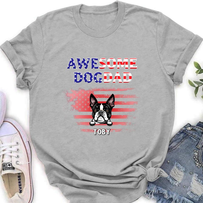 Personalized Dog Dad Shirt/Hoodie - Gift Idea For Father's Day/Dog Lovers - Up To 6 Dogs - Awesome Dog Dad