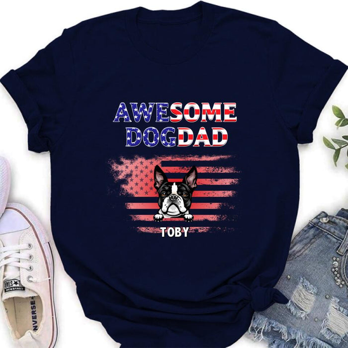 Personalized Dog Dad Shirt/Hoodie - Gift Idea For Father's Day/Dog Lovers - Up To 6 Dogs - Awesome Dog Dad
