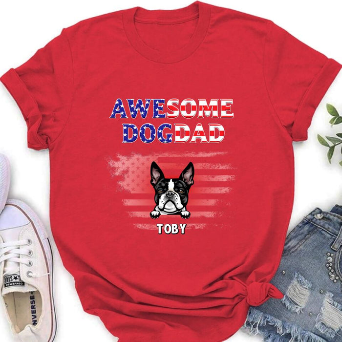Personalized Dog Dad Shirt/Hoodie - Gift Idea For Father's Day/Dog Lovers - Up To 6 Dogs - Awesome Dog Dad