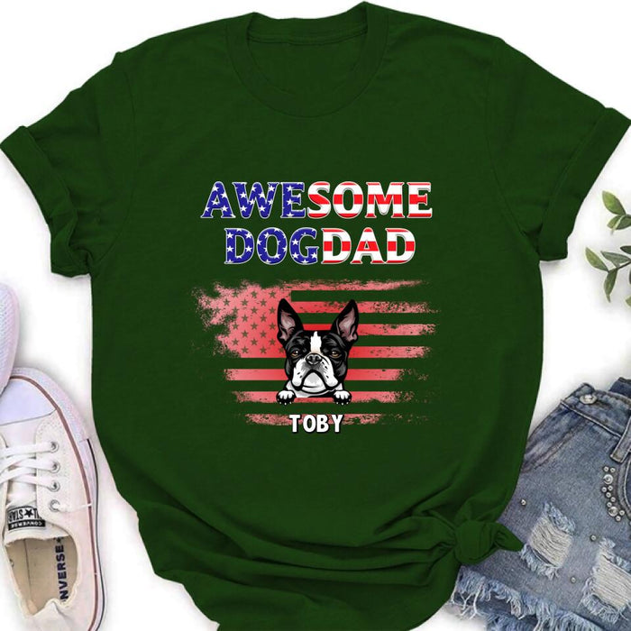 Personalized Dog Dad Shirt/Hoodie - Gift Idea For Father's Day/Dog Lovers - Up To 6 Dogs - Awesome Dog Dad