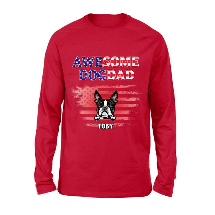 Personalized Dog Dad Shirt/Hoodie - Gift Idea For Father's Day/Dog Lovers - Up To 6 Dogs - Awesome Dog Dad
