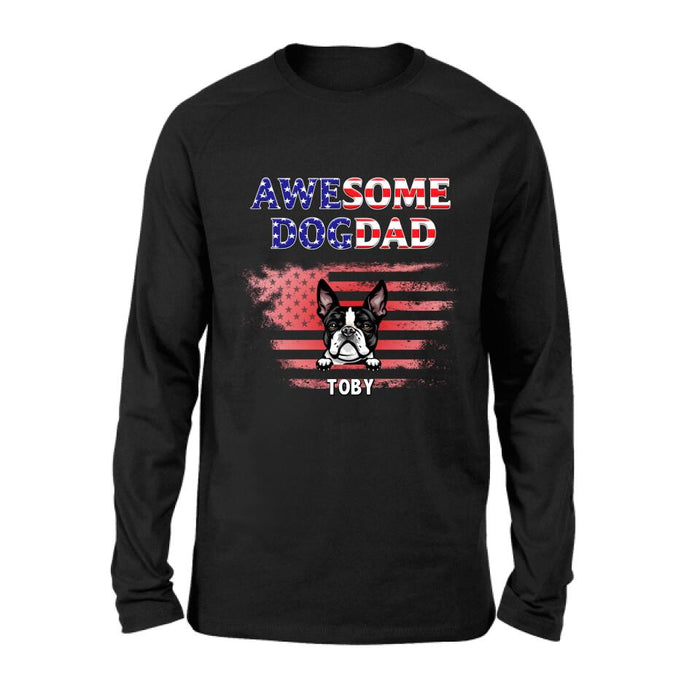 Personalized Dog Dad Shirt/Hoodie - Gift Idea For Father's Day/Dog Lovers - Up To 6 Dogs - Awesome Dog Dad
