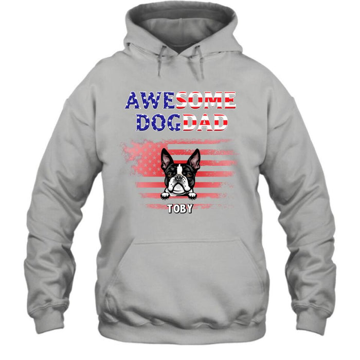 Personalized Dog Dad Shirt/Hoodie - Gift Idea For Father's Day/Dog Lovers - Up To 6 Dogs - Awesome Dog Dad