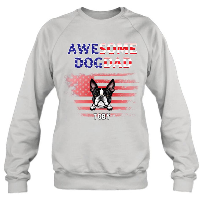 Personalized Dog Dad Shirt/Hoodie - Gift Idea For Father's Day/Dog Lovers - Up To 6 Dogs - Awesome Dog Dad