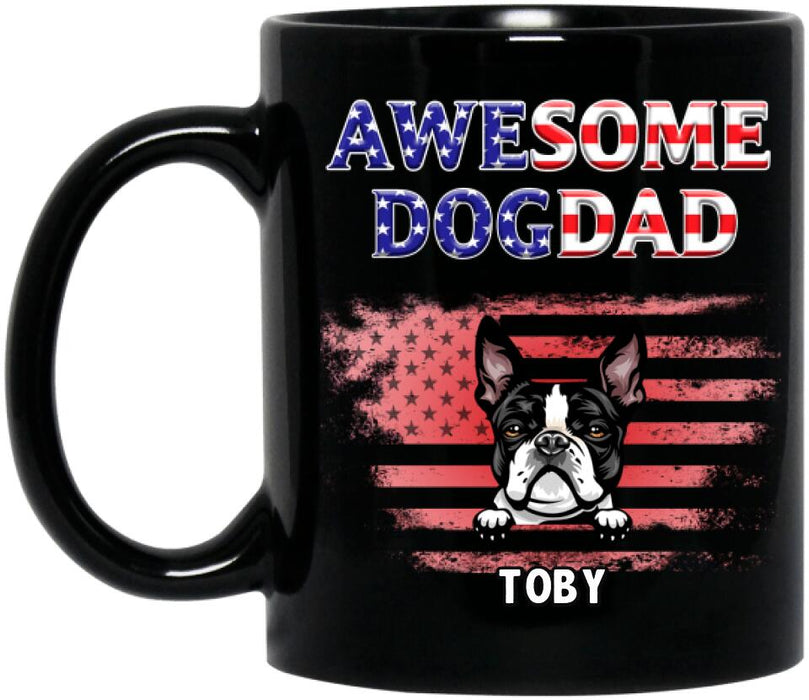 Personalized Dog Dad Coffee Mug - Gift Idea For Father's Day/Dog Lovers - Up To 6 Dogs - Awesome Dog Dad