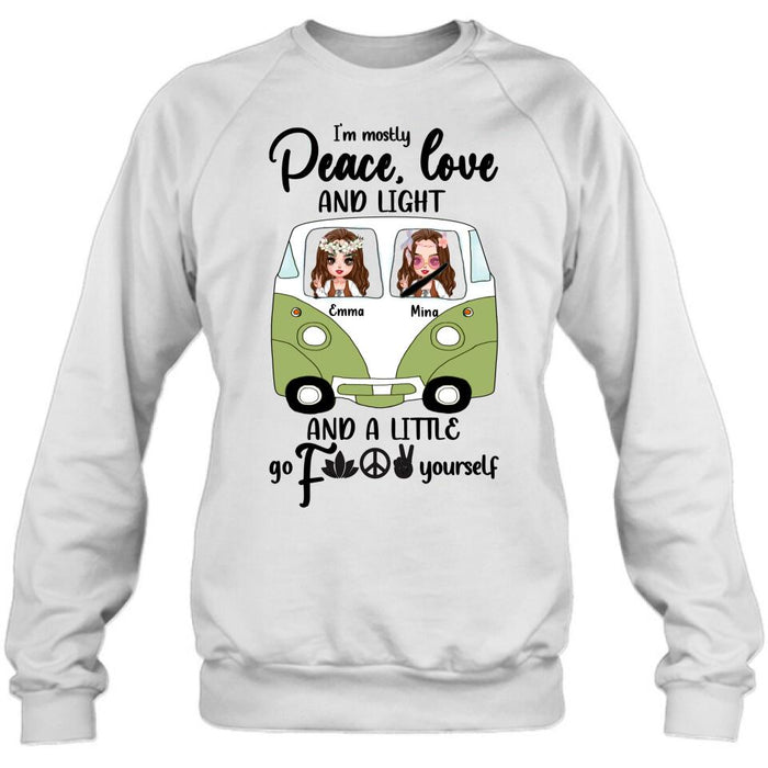 Personalized Hippie Girls T-Shirt/Long Sleeve/Sweatshirt/Pullover Hoodie - Gift For Hippies/Hodophiles/Friends - Stay Trippy Little Hippie