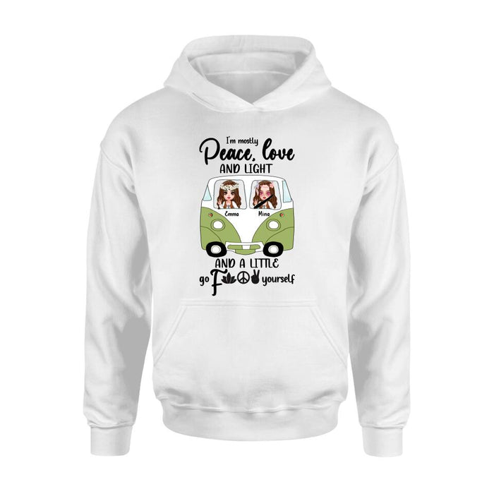 Personalized Hippie Girls T-Shirt/Long Sleeve/Sweatshirt/Pullover Hoodie - Gift For Hippies/Hodophiles/Friends - Stay Trippy Little Hippie