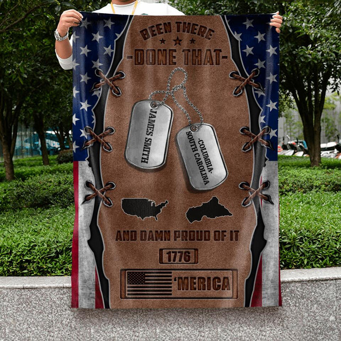 Custom Personalized Veteran Flag Sign - Gift Idea For Father/ Veteran/ Independence Day - Been There Done That
