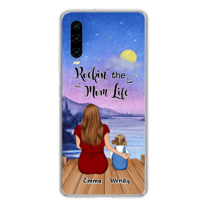 Personalized Mom Phone Case - Mom With Up to 5 Children - Best Gift For Mother's Day/Family - Rockin' The Mom Life - Case for Xiaomi, Huawei & Oppo