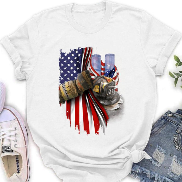 Personalized Fire Fighter Shirt/Hoodie - Gift Idea For 4th Of July Day