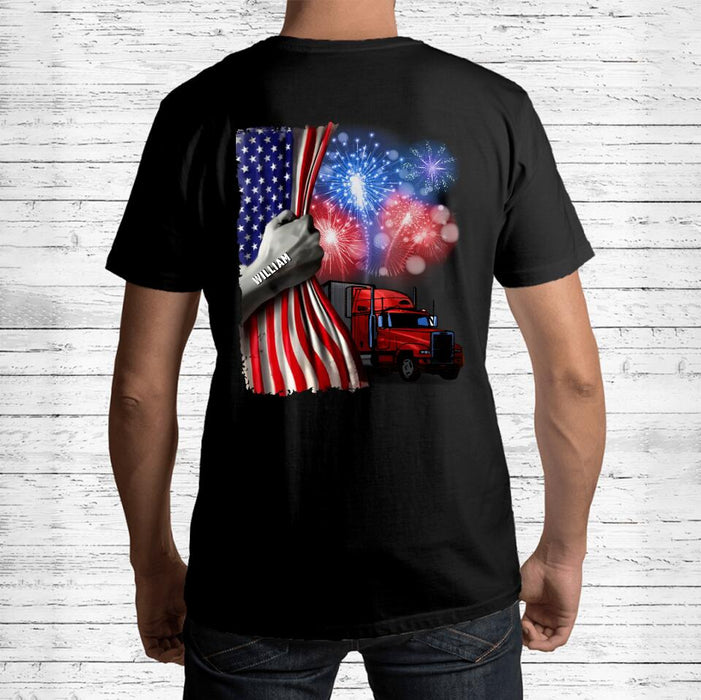 Personalized Independence Day Shirt - Gift Idea For Trucker/Independence Day