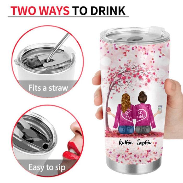 Personalized We Are Best Friends Tumbler - Gift Idea For Friends/Besties/Sisters - Up to 4 Girls - You Are The She To My Nanigans
