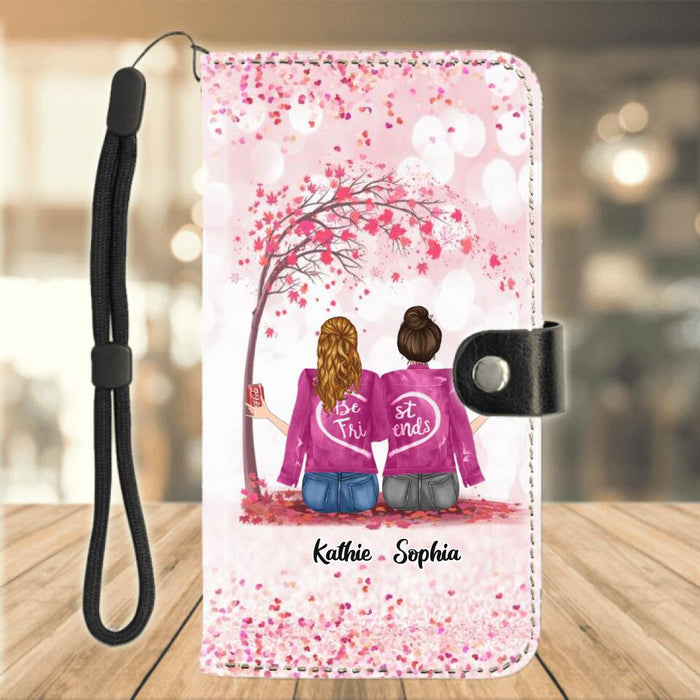 Personalized We Are Best Friends Phone Wallet - Gift Idea For Friends/Besties/Sisters - Up to 4 Girls - You Are The She To My Nanigans