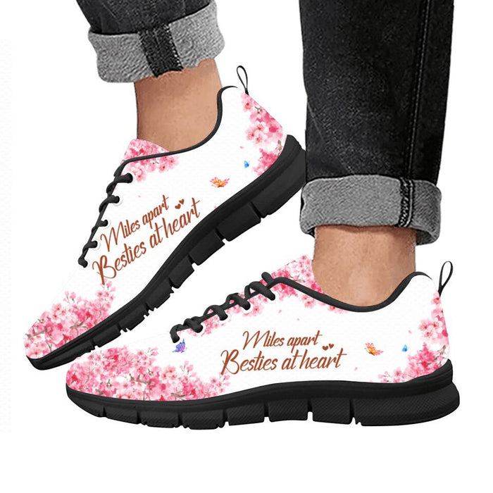 Personalized Best Friends Sneakers - Gift Idea For Best Friends - Miles Apart Besties At Heart
