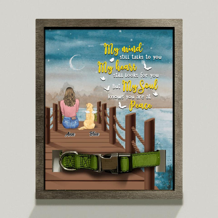 Personalized Memorial Pet Loss Frame - Memorial Gift Idea For Dog Lover/Cat Lover with up to 3 Pets - My Mind Still Talks To You