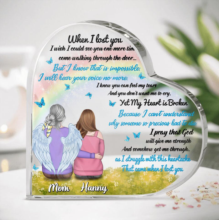 Personalized Memorial Acrylic Plaque - Memorial Gift Idea - When I Lost You