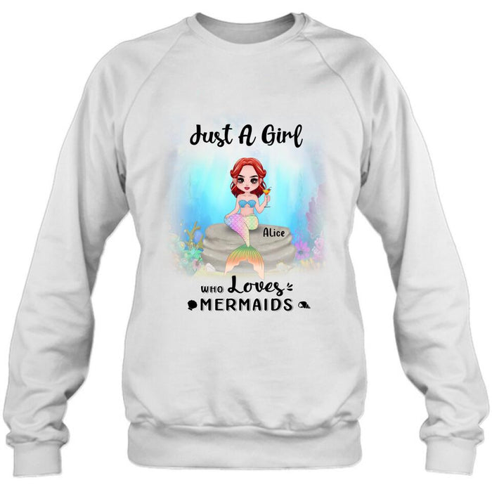 Personalized Mermaid Friends Shirt - Gift Idea For Mermaid Lover - Just A Girl Who Loves Mermaids