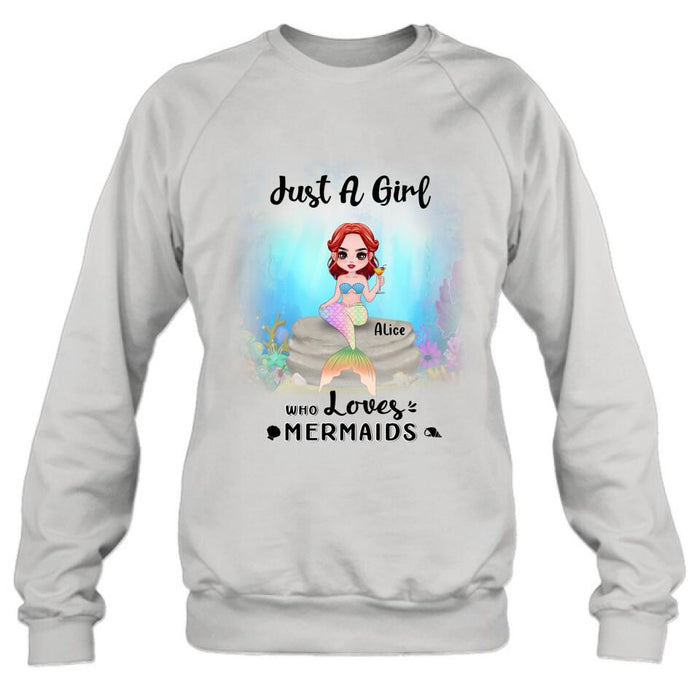 Personalized Mermaid Friends Shirt - Gift Idea For Mermaid Lover - Just A Girl Who Loves Mermaids
